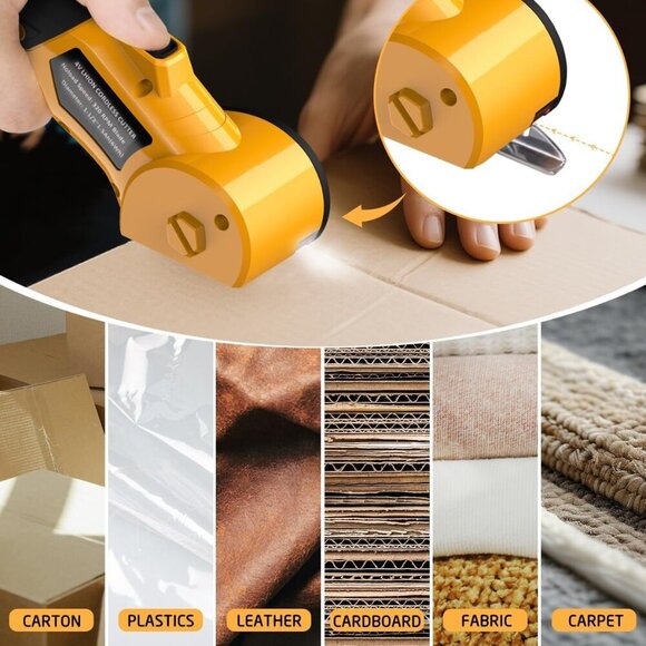 Electric Scissors Cardboard Cutter w/ LED Light 4V Cordless Electric NEW - Picture 6 of 8